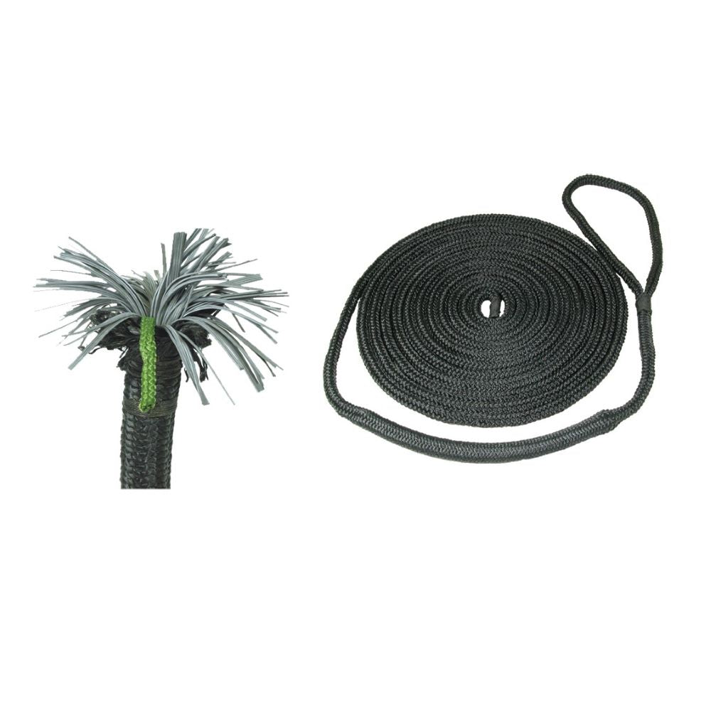 Shock Absorbing mooring line with eye splice loop available from Hauraki Fenders