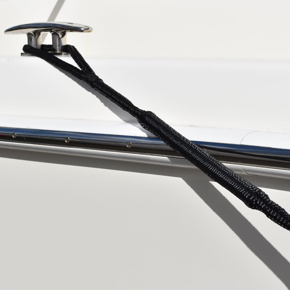 Shock Absorbing mooring line with eye splice loop available from Hauraki Fenders