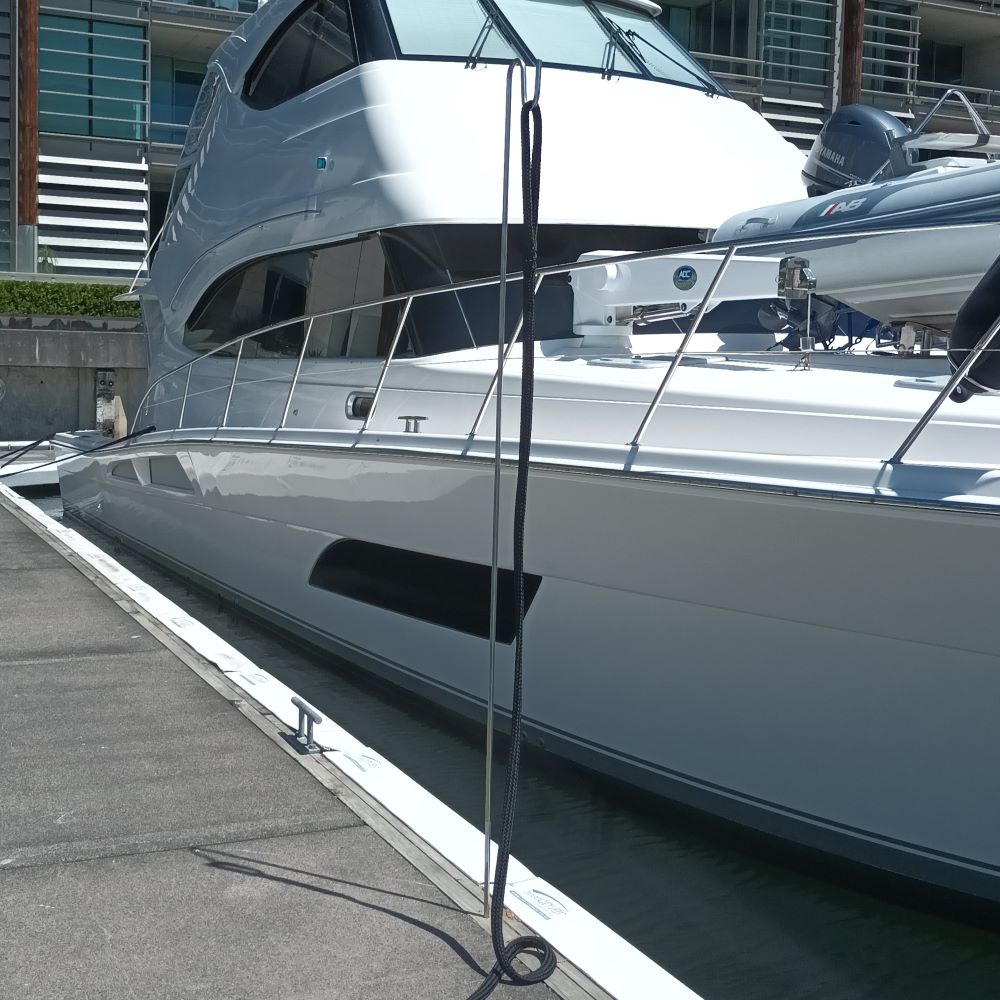 Dock Line / Rope Holder by Hauraki Fenders - 316 stainless steel, marina rope holder