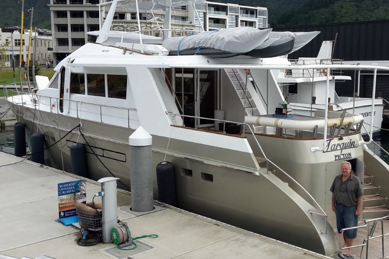 Customer photo of Hauraki inflatable fenders, covers and other products in use - Tarquin Picton, Marlborough Sounds