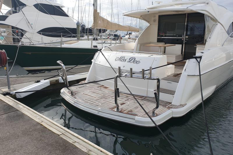 Marina Berth Set up by Hauraki Fenders.  Supply and installation of dock lines, marina fenders, dock wheels and pole fenders.  Grand Pacific, Ultralon, Marinaquip and Barrier Fenders. 