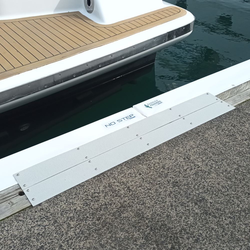 Fibreglass anti slip grip plate for marina berths - available from Hauraki Fenders