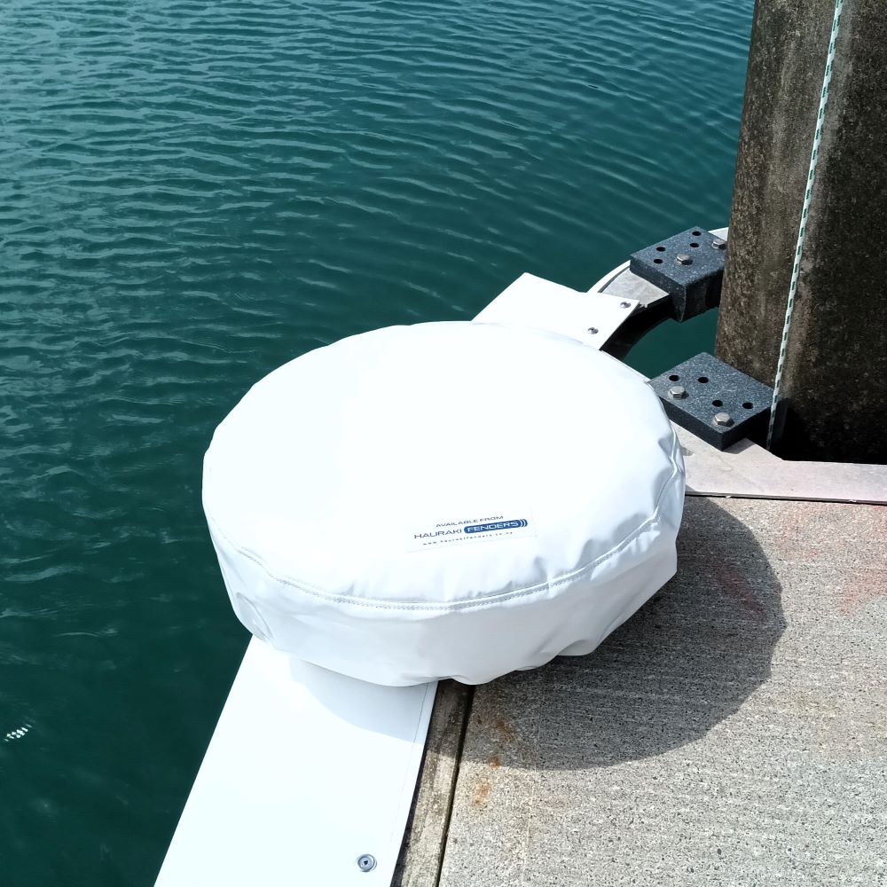 Barrier Fender heavy duty dock wheels available from Hauraki Fenders - Dock wheels for marina berth corners