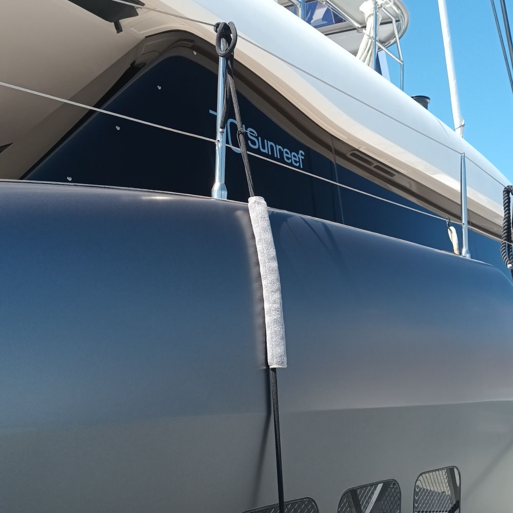 Rope, paint and gelcoat protectors available from Hauraki Fenders, protect your paint from wear and tear from ropes