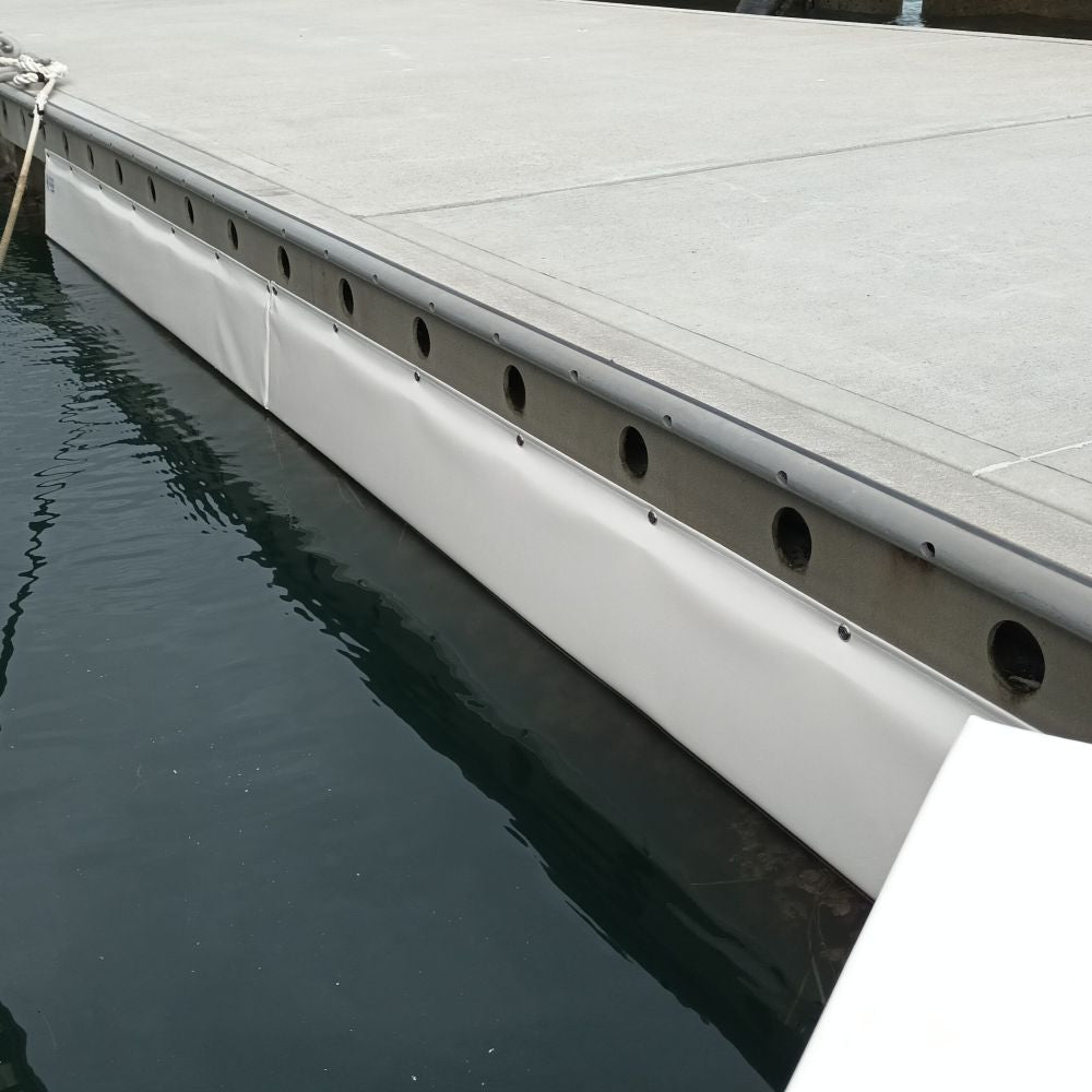 Speciality Barrier Marina Fenders available from Hauraki Fenders - 2m pvc covered closed cell foam marina fender