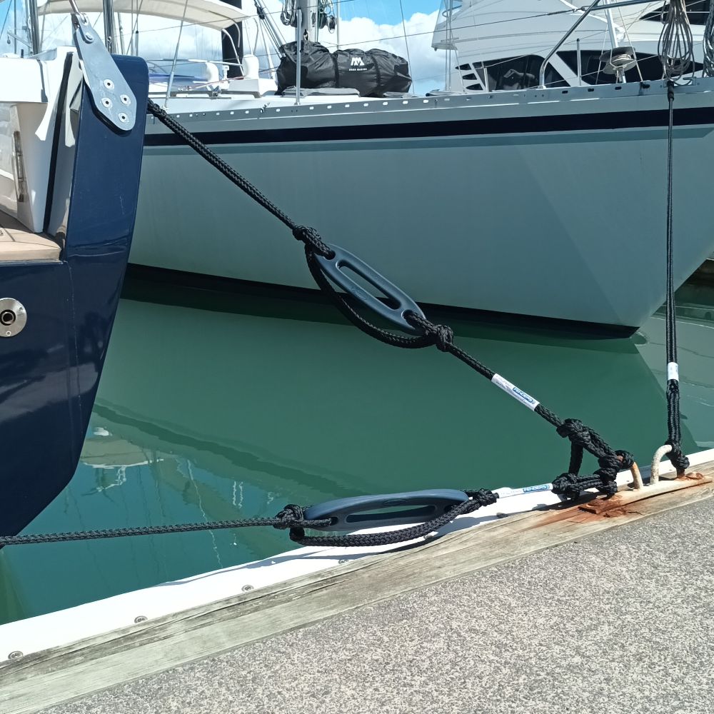 Shock Absorber for dock lines available from Hauraki Fenders.  Inmare Nereide