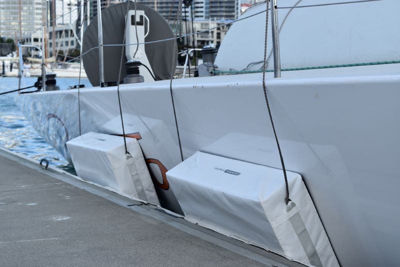Customer photo of Hauraki inflatable fenders, covers and other products in use - Elliott Marine 50 Ran Tan