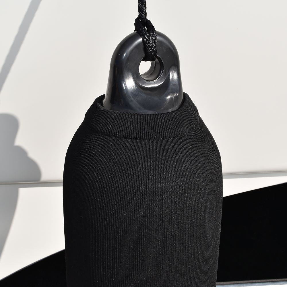 Dan-Fender Cover -  Black polyester boat fender cover available from Hauraki Fenders