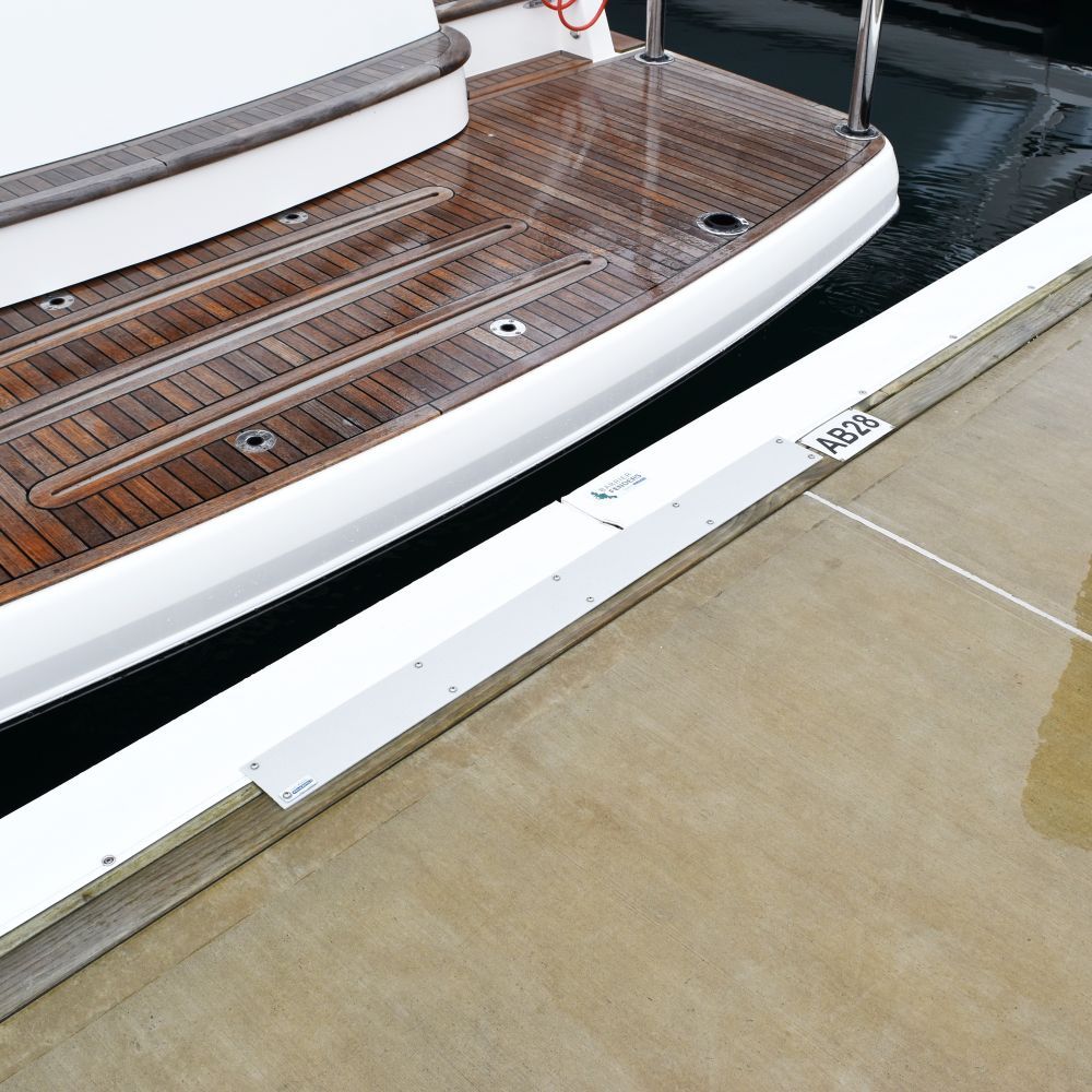 Fibreglass anti slip grip plate for marina berths - available from Hauraki Fenders