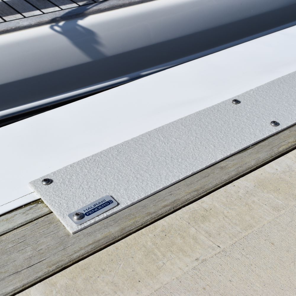 Fibreglass anti slip grip plate for marina berths - available from Hauraki Fenders