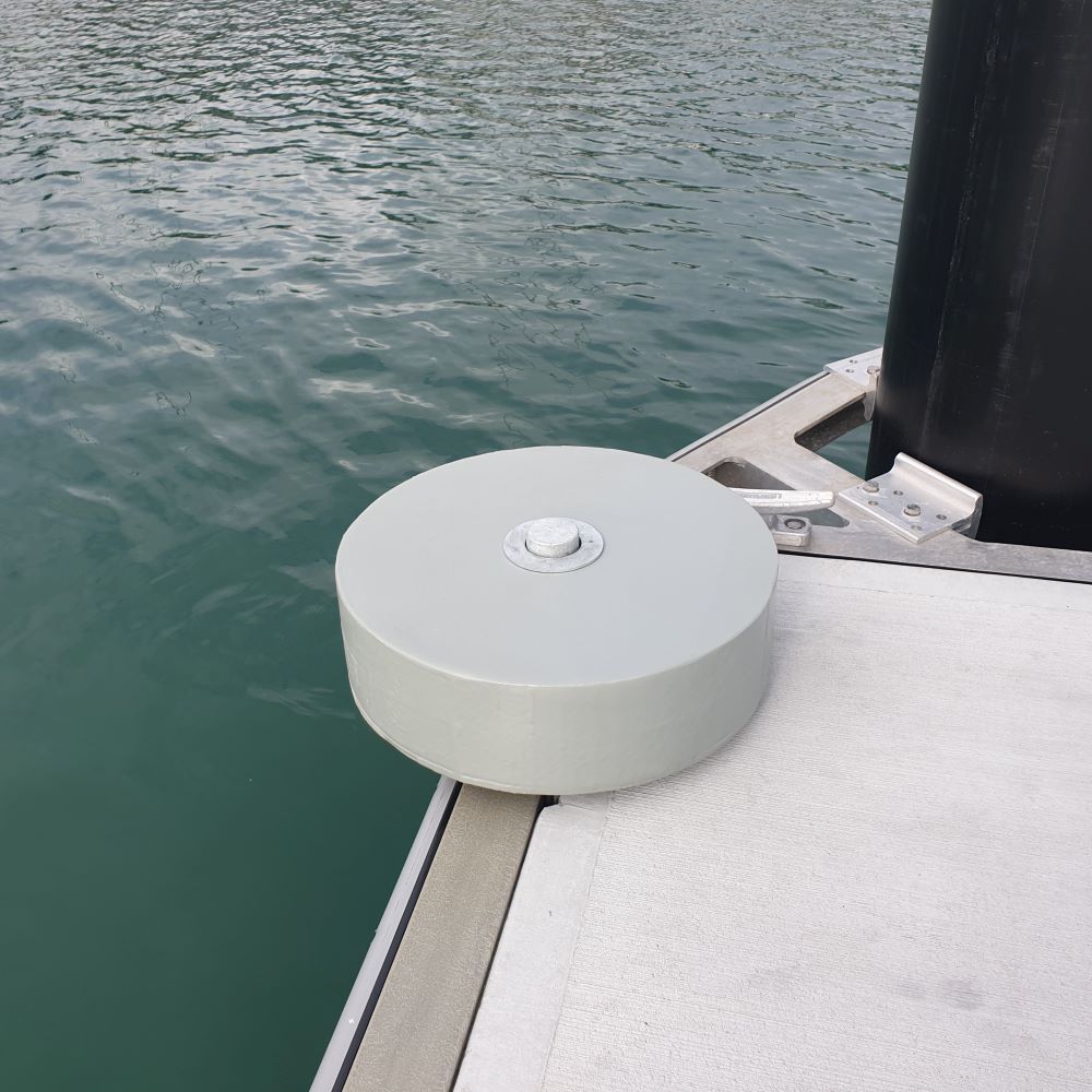 Grand Pacific Fenders available from Hauraki Fenders - Large dock wheel for marina berths