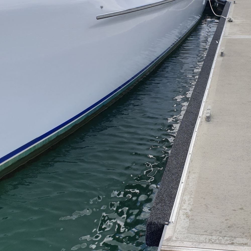 Premium Marine Carpet Fenders available from Hauraki Fenders - up to 6m long marine carpet covered foam marina fender