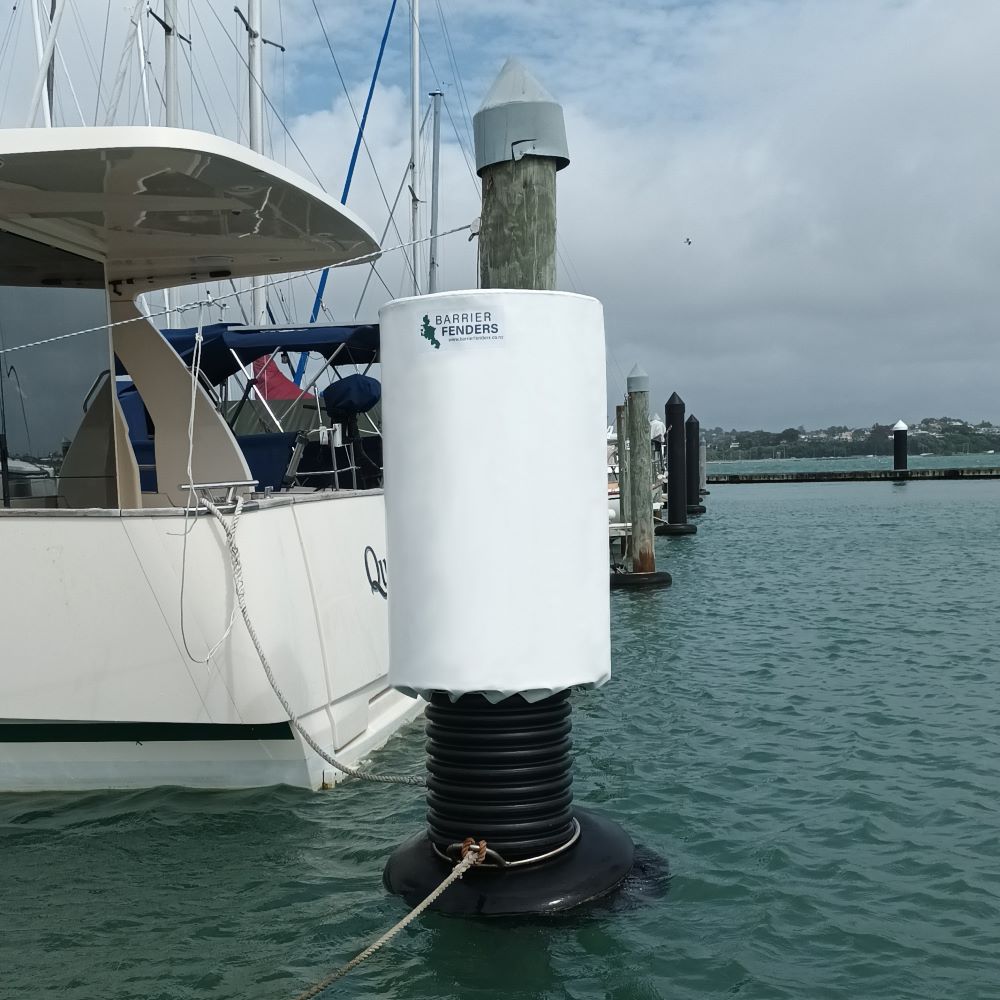 Barrier Pole Fenders available from Hauraki Fenders - Marina cylindrical pole fender