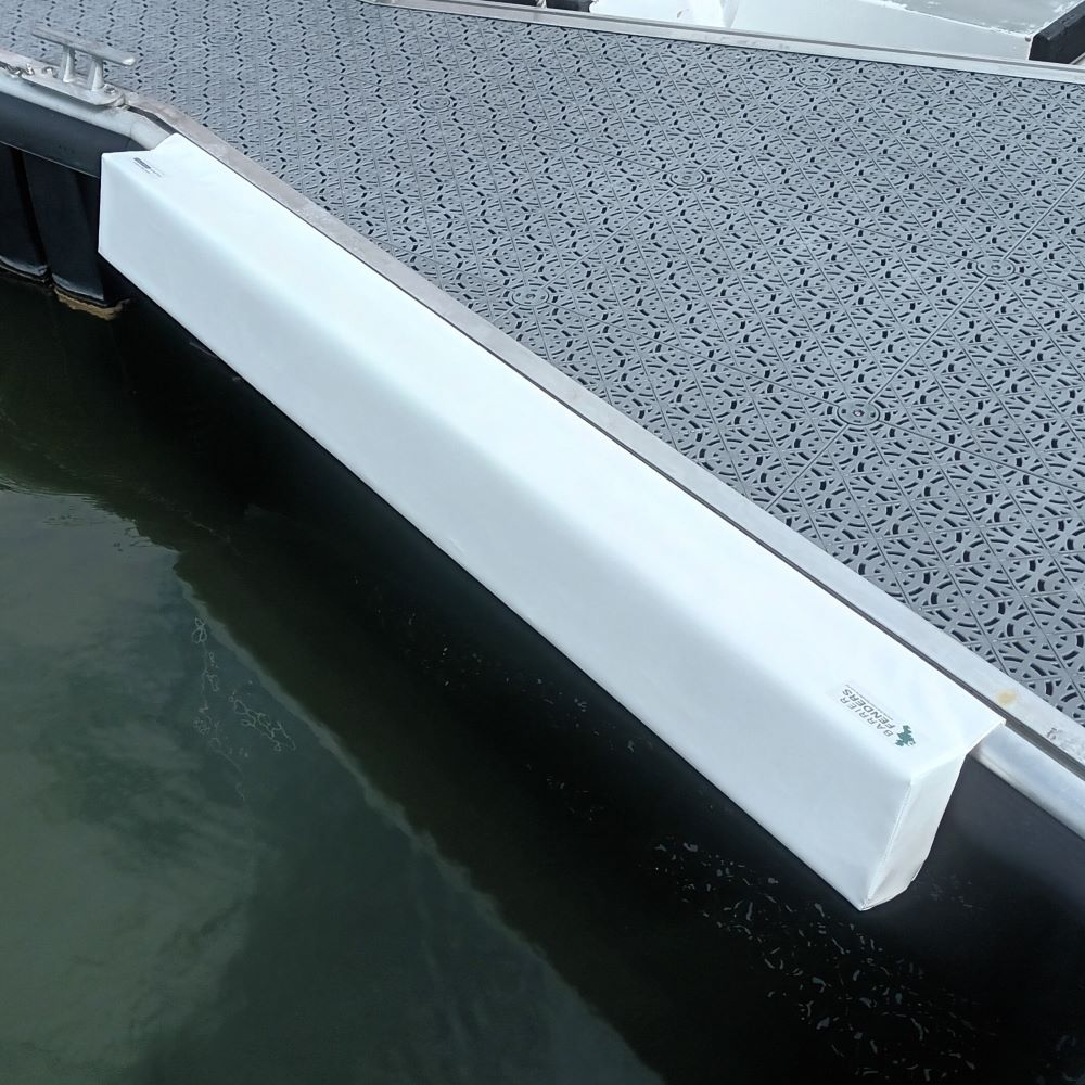 Tauranga Marina Fenders available from Hauraki Fenders - 2m pvc covered foam marina fender specifically designed to fit the Poralu Marine Dock
