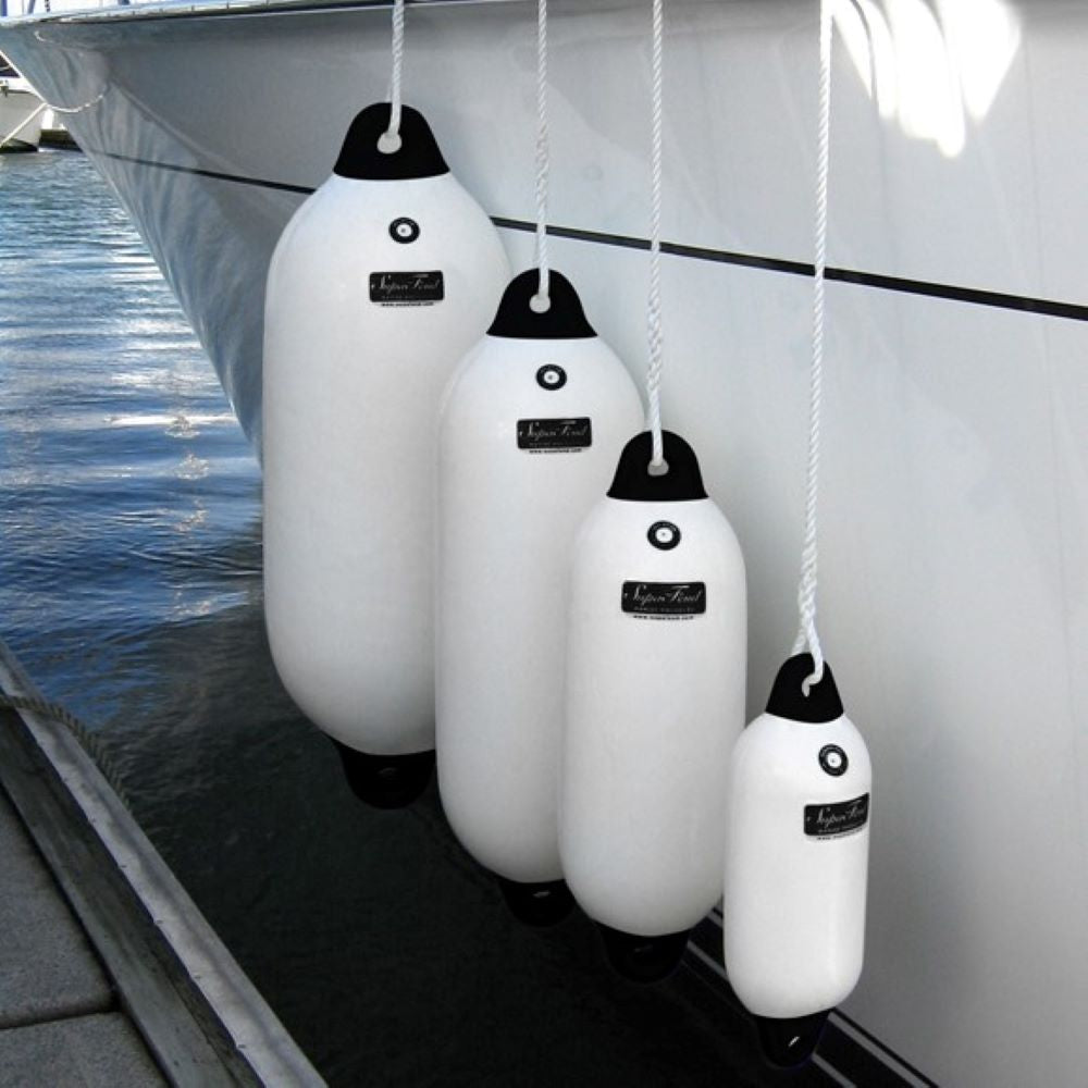 Supafend boat fenders available from Hauraki Fenders - rotationally molded pvc marine fenders