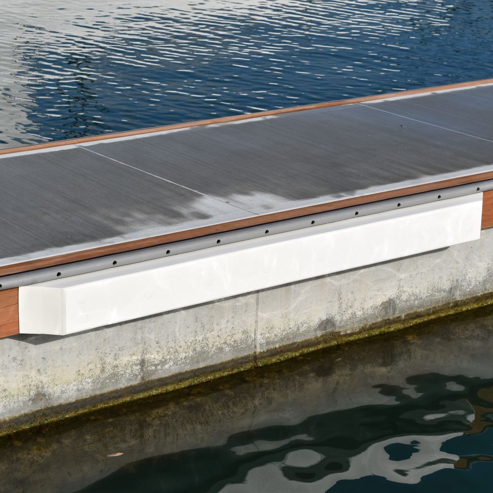 Ultralon marina fenders available from Hauraki Fenders - 2m solid foam marina fender