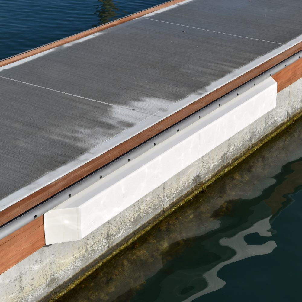 Ultralon marina fenders available from Hauraki Fenders - 2m solid foam marina fender