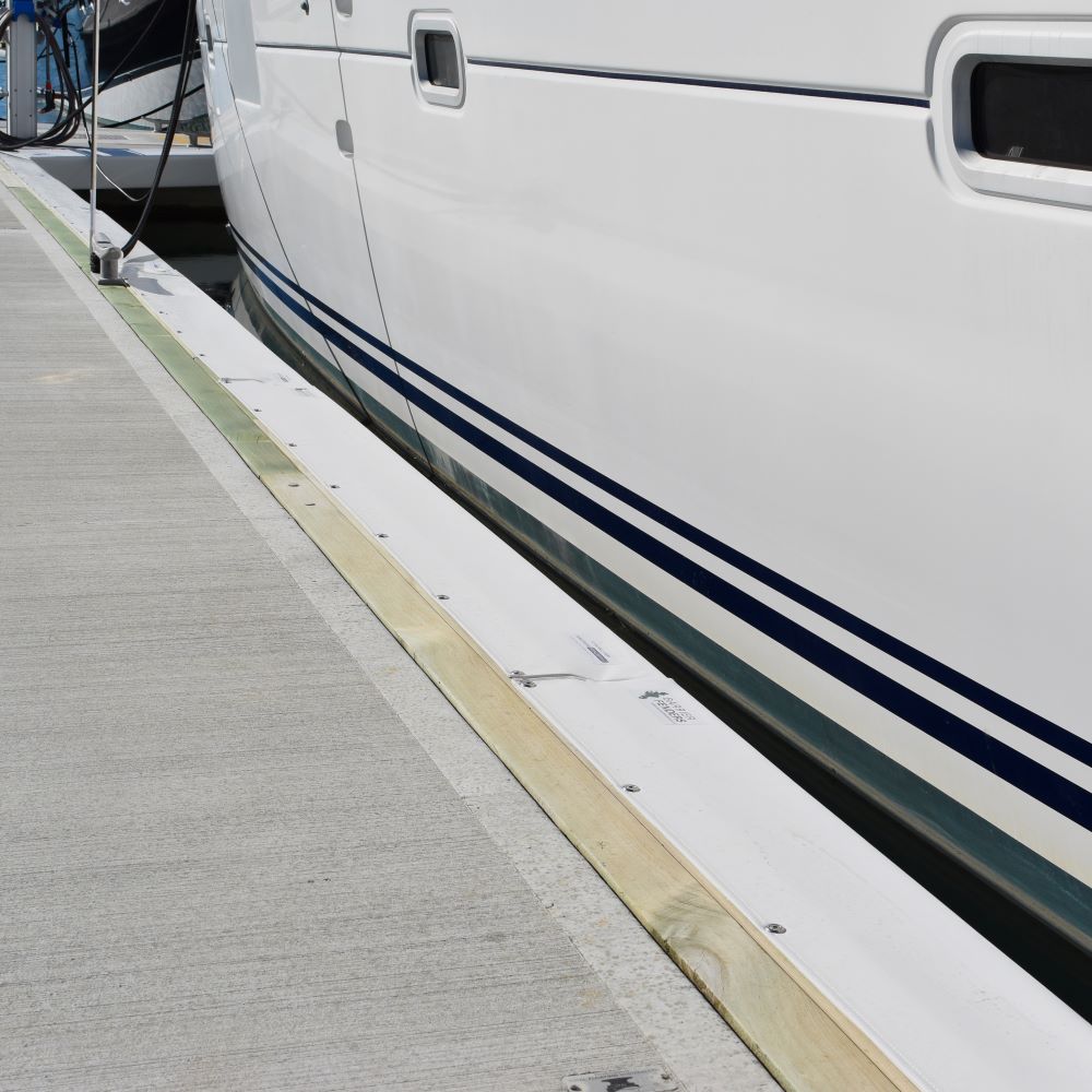 Barrier Fenders available from Hauraki Fenders - 2m pvc covered foam marina fender