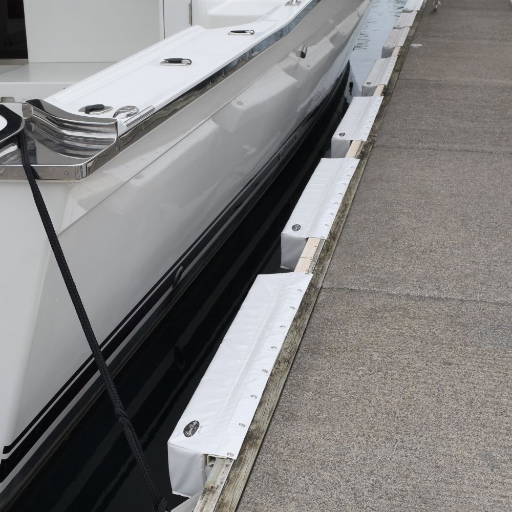 Grand Pacific Fenders available from Hauraki Fenders - Ultra Contour 1.5m marina fenders
