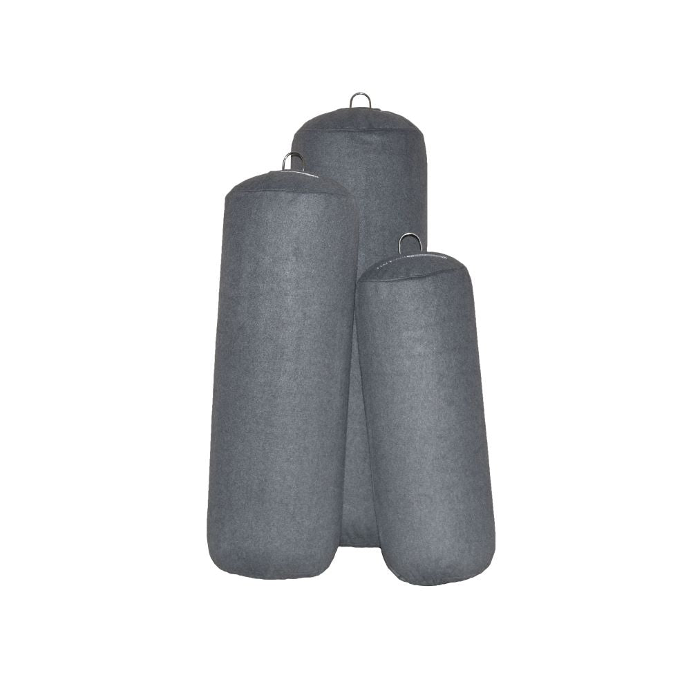 Hauraki Fleece Fender Covers -  Grey Marle fleece covers for inflatable boat fenders